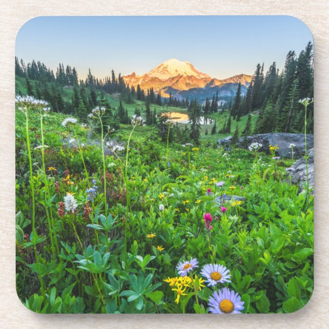 Porta-copo Flores | Parque Nacional Monte Rainier (Frente)