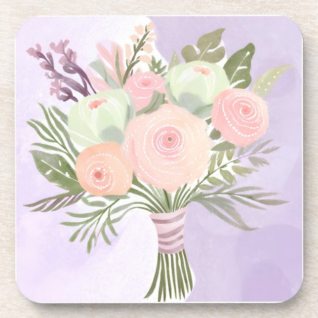 Porta-copo Flores Roxas (Frente)