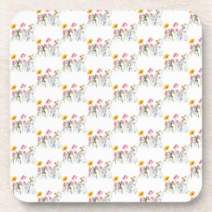 Porta-copo Flores Selvagens, Pastel Botânico Vintage Floral