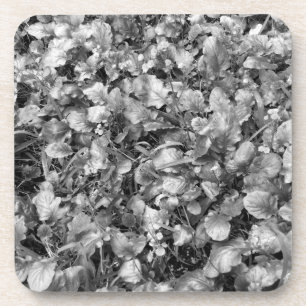 Porta-copo Flores Selvagens Pretas e Brancas