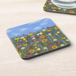 Porta-copo Flores silvestres com Margaridas