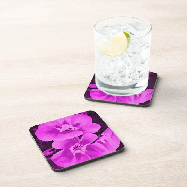 Porta-copo Flores Tropicais Rosa Brilhante (Lado Direito)