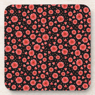 Porta-copo Flores Vermelhas Florais Padrão-23321