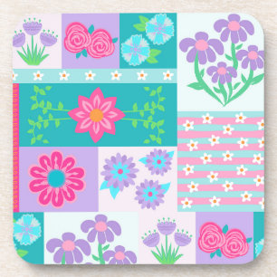 Porta-copo Flores Vibrantes em Flor Design