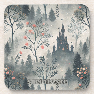 Porta-copo Floresta Mistura Encantada com Castelo Escuro - Ee