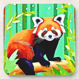 Porta-copo Floresta Red Panda Bamboo