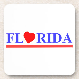 Porta-copo Florida coração vermelho