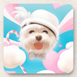 Porta-copo Fluffy Dog com White Hat