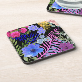 Porta-copo Folhagem Bontânica De Fern Floral Colorida