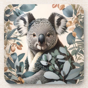 Porta-copo Folhas Cute Koala Eucalyptus