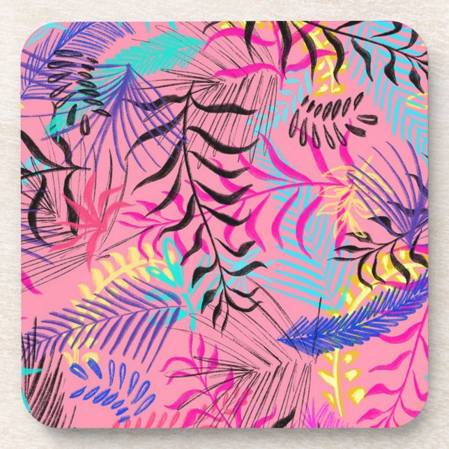 Porta-copo Folhas tropicais (Frente)