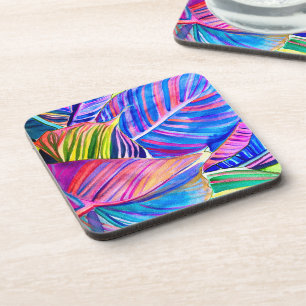 Porta-copo Folhas tropicais de canas aquáticas