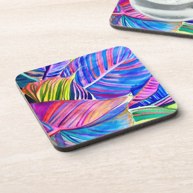 Porta-copo Folhas tropicais de canas aquáticas (Left Side)