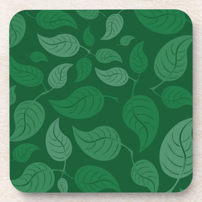 Porta-copo Folhas verdes (Frente)