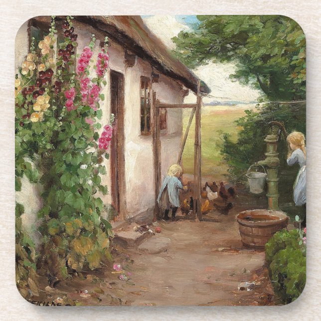 Porta-copo Fora da fazenda - H.A. Brendekilde (Frente)