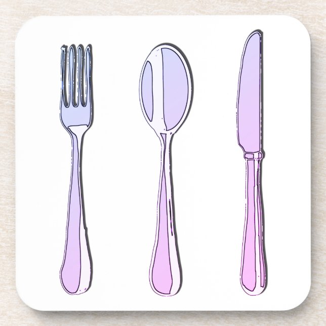 Porta-copo Fork, Spoon, and Knife (Frente)