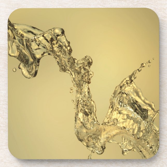 Porta-copo Forma abstrata formada espirrando a água (Frente)