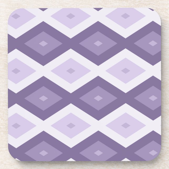 Porta-copo Formas de diamante de lavanda (Frente)