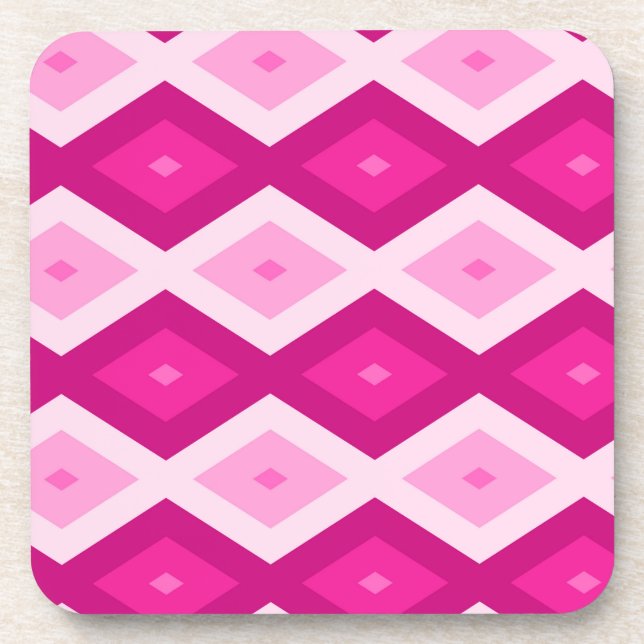 Porta-copo Formas de diamante fuchsia (Frente)