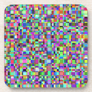 Porta-copo Formas de Quadrados Abstratos Padrão Multicolor