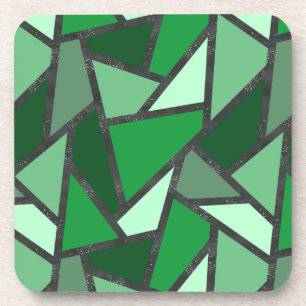 Porta-copo Formas de vidro coloração verde