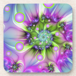 Porta-copo Formas espirais coloridas, redondas, forma Abstrat