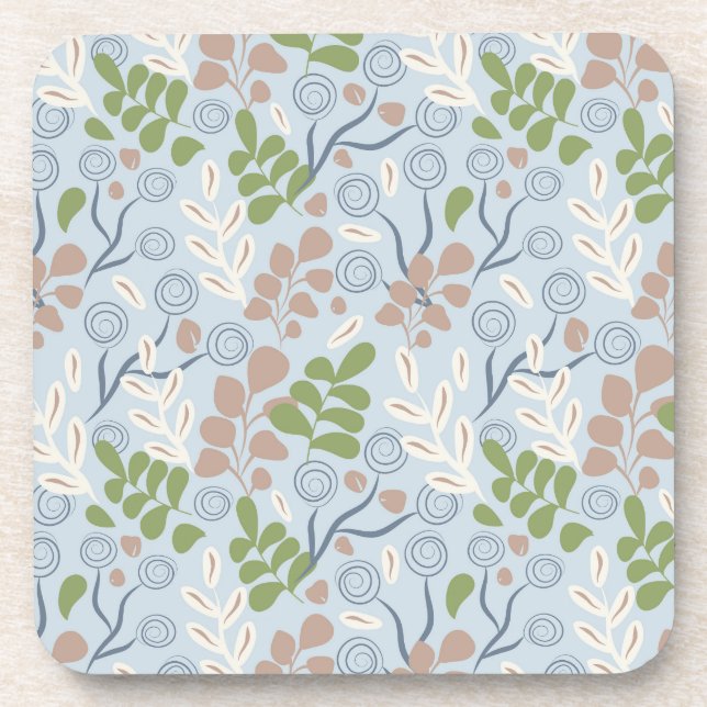 Porta-copo Formas orgânicas botânicas (Frente)