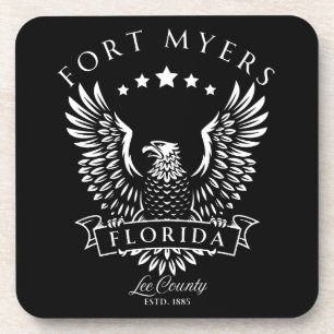 Porta-copo Fort Myers Lee County Flórida Águia Vintage