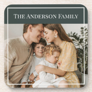 Porta-copo Foto Personalizada da Família Nome da Família Pe