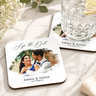 Porta-copo Foto Personalizada de Casamento para Salvar a Data