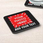 Porta-copo Foto personalizada e texto<br><div class="desc">Páscoa personalizada de fotos e bebidas de texto</div>