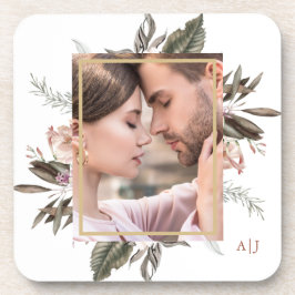 Porta-copo Foto simples de enquadramento botânico com monogra