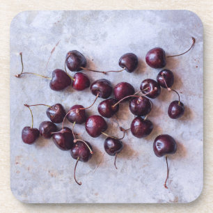 Porta-copo Fotografia de Cerejas Vermelhas Frescas