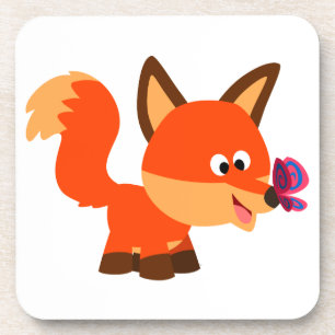 Porta-copo Fox bonito dos desenhos animados e portas copos da