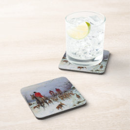 Porta-copo Fox Hunt Huntsmen e Hounds voltando para casa