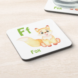 Porta-copo Fox personalize ABC: Carta F - Adicione seu nome