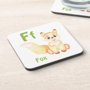 Porta-copo Fox personalize ABC: Carta F - Adicione seu nome