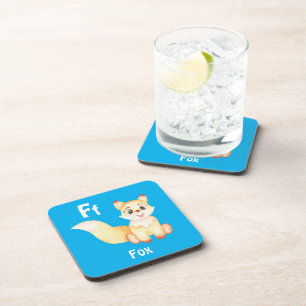 Porta-copo Fox personalize ABC: Carta F - Adicione seu nome