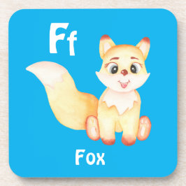 Porta-copo Fox personalize ABC: Carta F - Adicione seu nome