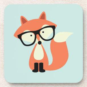 Porta-copo Fox vermelho do hipster bonito