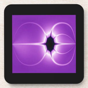 Porta-copo Fractal de aranha abstrato Roxo