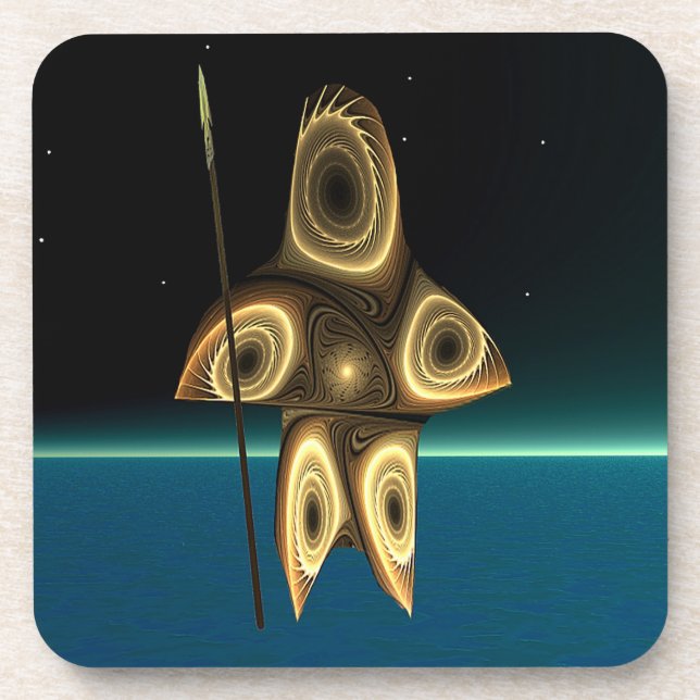 Porta-copo Fractal Inuit Hunter (Frente)