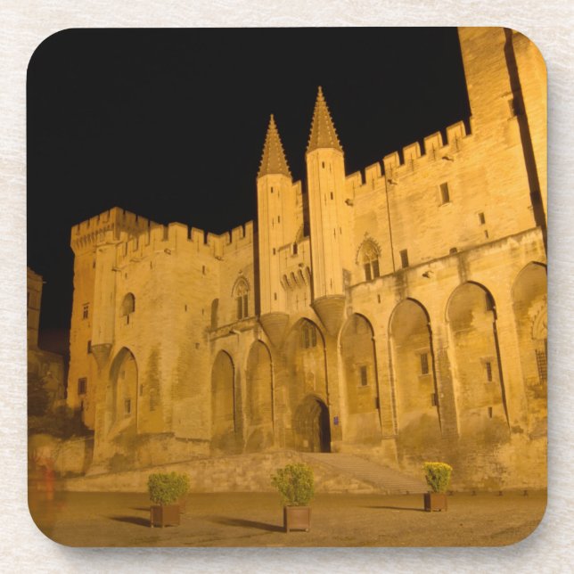 Porta-copo França, Avignon, Provence, Palácio Papal à noite (Frente)