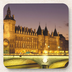 Porta-copo França, Paris, Conciergerie e rio Sena em