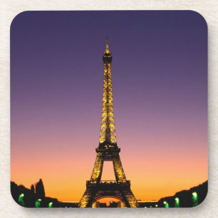 Porta-copo França, Paris, Torre Eiffel ao pôr do sol.