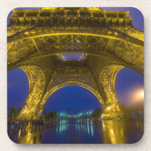 Porta-copo França, Paris. Torre Eiffel iluminada em
