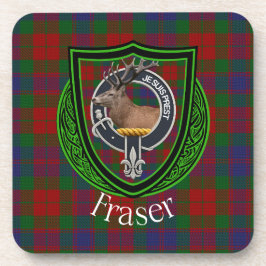 Porta-copo Fraser Scottish Clan Tartan & Crest