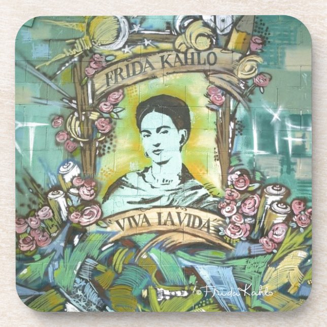 Porta-copo Frida Kahlo Grafite (Frente)