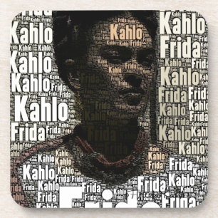 Porta-copo Frida Kahlo Lettering Portrait