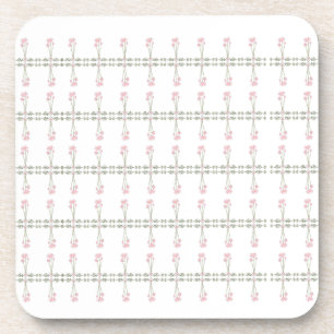 Porta-copo Fronteira Floral de Vinha de Lótus Rosa Vintage Se